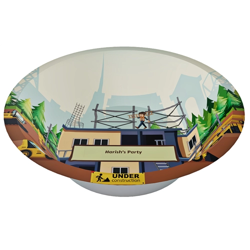 Construction Theme Party Bowl – Plain or Personalized | Leakproof & Food Safe